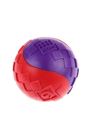 Gigwi Ball Sesli Sert Top Köpek Oyuncağı- Kırmızı Mor M