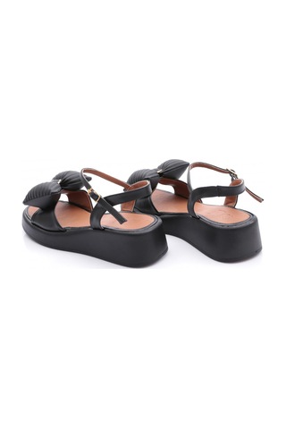 Dgn 7001 Kadin Fiyonk Detayli Sandalet Siyah