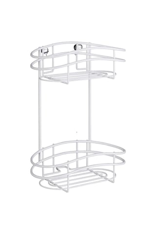 Wenko 2 Katmanlı Duvar Rafı Classic Plus - Çelik, 24 X 32,5 X 15 Cm, Beyaz