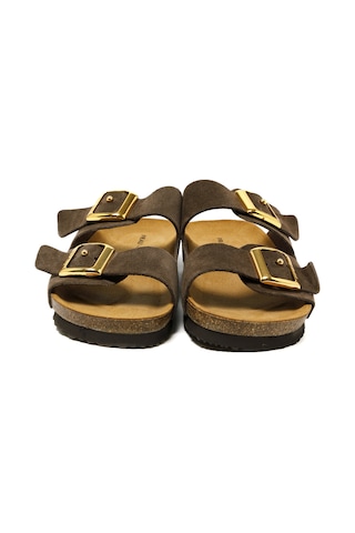 Terlik Kadın 17d8 Frau Velour-s T.moro Dark Brown Koyu Kahverengi