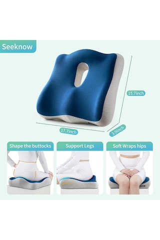 Üstün Konfor Hafızalı Köpük Donut Yastığı - Kuyruk Kemiği Ağrısı Giderici, Hemoroid Yastığı, Doğum Sonrası Destek Ve Daha Fazlası - Ofis Koltuğu, Araba Ve Evde Oturma Alanı İçin Ekstra Büyük Çok Renkli