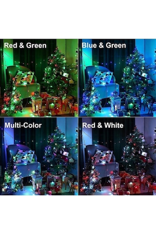 Rgb Renkli Işık Pirinç 10 Metre 100'lü Ledli Yılbaşı Ağaç Işık