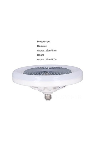 Symbee Led Tavan Fan Lambası - 4w Sessiz Fan + 30w Işık, 3 Hız Ayarı, 3000k-6000k Renk Sıcaklığı, Uzaktan Kumanda, E27/e26 Kolu, Gri Abs, 26x12cm