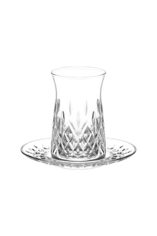 LAV Odin Cam Çay Seti 6 Kişilik 170 ml (6 Çay Bardağı, 6 Çay Tabağı)