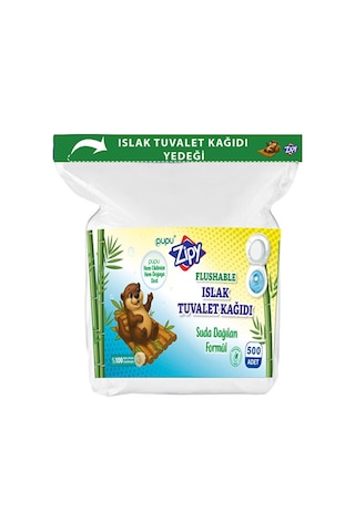 500 Adetli Yedek Islak Tuvalet Kağıdı Doypak Ambalaj Suda Dağılan Beyaz