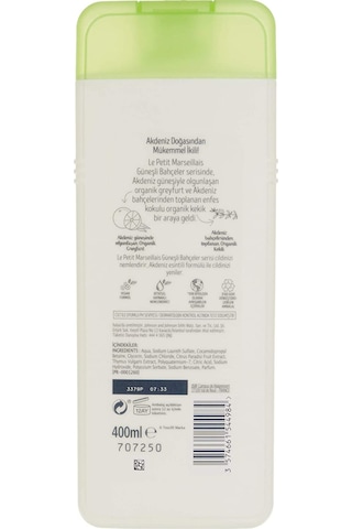Le Petit Marseillais Güneşli Bahçeler Organik Greyfurt ve Kekik Duş Jeli 400 ML