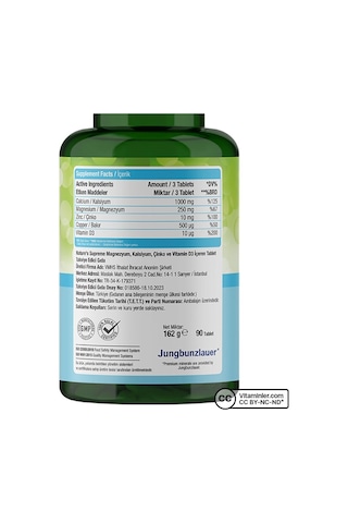 Natures Supreme Calcium Magnesium Zinc With D3 90 Tablet