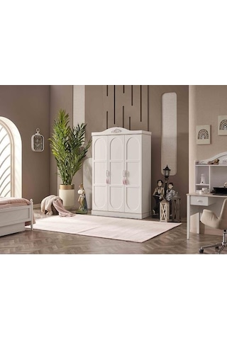 Dolap Urlu Paris 90444 Model Gardırop 3 Ahşap Kapaklı Kalite Malzeme El Yapım