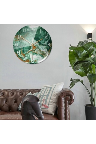 Ulzyvf Modern Minimalist Mermer Doku Saati, Siyah, Oturma Odası Dekorasyonu Siyah