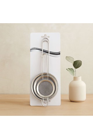 3'lü Mini Tel Süzgeç Seti 5-7-8 Cm Metal Çerçeve Çok Renkli