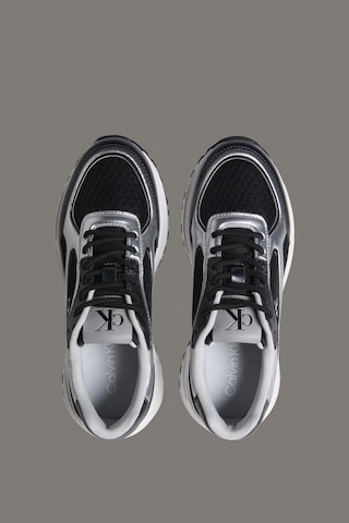 Calvin Klein Hike Runner Bağcıklı File Karışımlı Metalik Kadın Siyah Sneaker Yw0yw02063-01l Siyah