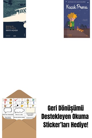 Gece Uçuşu + Küçük Prens Ciltli - Büyük Boy + Okuma Sticker'ları