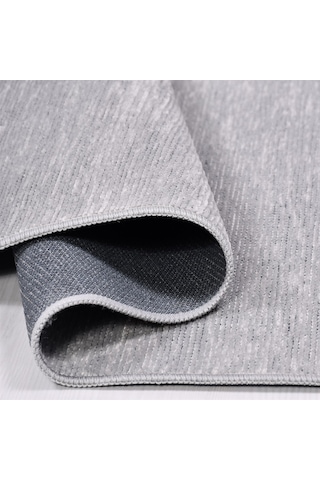 Çam Halı Crea Decolux Azade 8205 Gri Özel Kaymaz Tabanlı Pamuk Dokuma Kilim