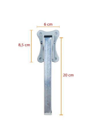 İyimi Profil Yer Sofrası Mobilya Katlanır Laptop Sehpa Ayağı Set 20 Cm 4'lü Gümüş