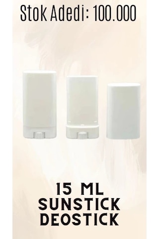 15 Ml Sunstick Deostick Ambalaj 100 Adet Şeffaf