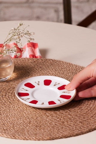 Karaca Bergamot Porselen Tekli Çay Tabağı 12 Cm V2