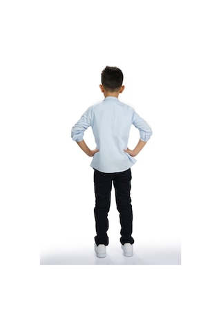 Mnk Baby & Kids Gömlek , Pantolon , T-shirt 3parça Erkek Çocuk Takım Mnk1754 Açık Mavi