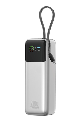 Wiwu Pm-201 Power Mega Serisi Type-c Çıkışlı Taşınabilir Powerbank Pd 240w 27000mah Gümüş