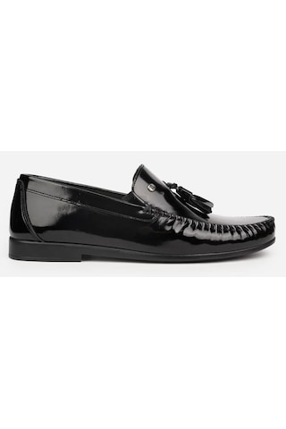 Pierre Cardin 25101 Siyah Rugan Erkek Loafer Günlük Deri Ayakkabı Siyah Rugan