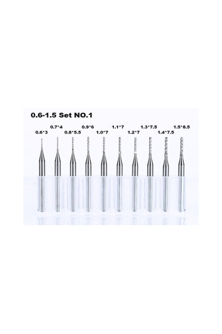 Tungsten Karbür Pcb Kesme Cnc Freze Ahşap İşleme 1.5mm 10 Adet