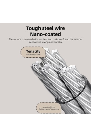 Novahub 16 Ft Çelik Askılık - Kullanışlı & Güçlü İç/dış Mekan Çamaşır Kurutma Hattı
