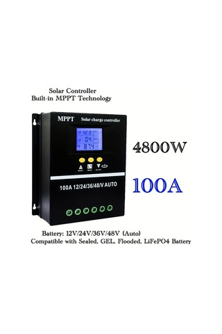 Elmpaly 60a 100a Yüksek Güçlü Güneş Enerjisi Şarj Kontrol Cihazı Çift Usb Port 12v 48v Pil Lcd Ekran