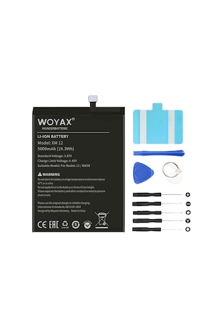 Woyax By Deji Xiaomi Redmi 12 Uyumlu Premium Mucize Batarya