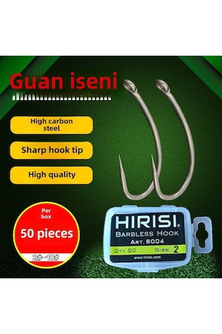 Reedark 50 Adet Kutulu Yüksek Karbon Çelik Olympos Alabalık İğnesi, Diken Yok, Kambur Tasarım, Büyük Balıklar İçin, Toptan Satış 8 Numara