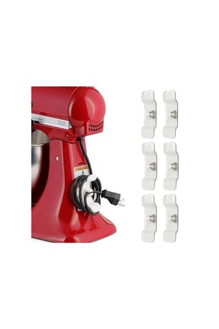 River World 6 Adet Yapışkanlı ve Klipsli Mutfak Eşyaları Kablo Toparlama Aparatları