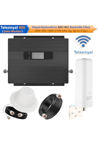 Telesinyal 400 Şehir Merkezi 800-900-1800-2100 Mhz Dört Bantlı Agc/alc Kontrollü Gsm Sinyal Güçlendirici