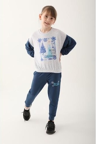 Frozen Kız Çocuk Eşofman Takımı Kar Melanj