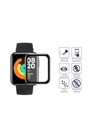 Xiaomi Mi Watch Lite Ekran Koruyucu 3D Kavisli Full Kaplama