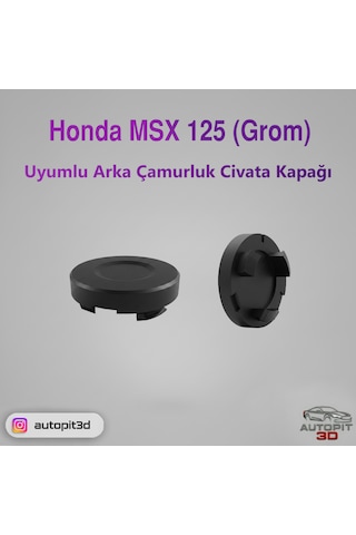 Honda Msx 125 Grom Uyumlu Arka Çamurluk Civata Kapağı 2 Adet