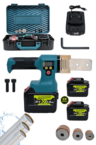 R-ht102 Profesyonel Şarjlı Pvc Boru Kaynak Makinesi 21v / 3ah