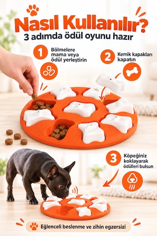 Outward Hound Nina Ottosson Dog Smart Köpek Zeka Oyuncağı Ve Yavaş Beslenme Mama Kabı Seviye 1