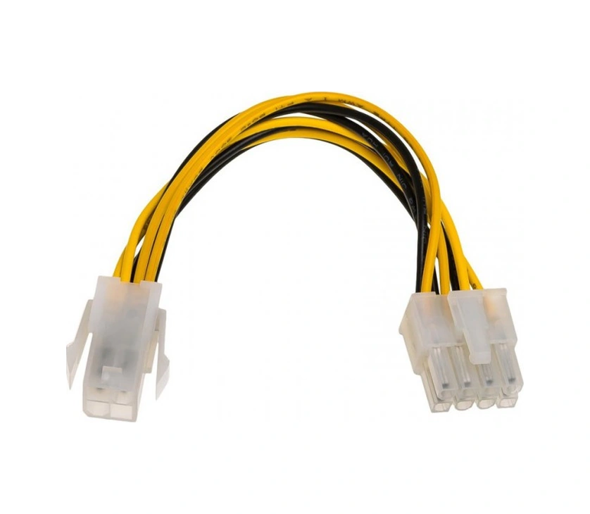 Atx 12v 4 Pin Cpu Güç Kablosu To 8 Pin Power Kablo 30 Cm - Kp-101