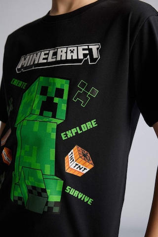 Defacto Minecraft Regular Fıt 2li Pijama Takımı Erkek Çocuk H0371a826smbk81 Siyah-bk81