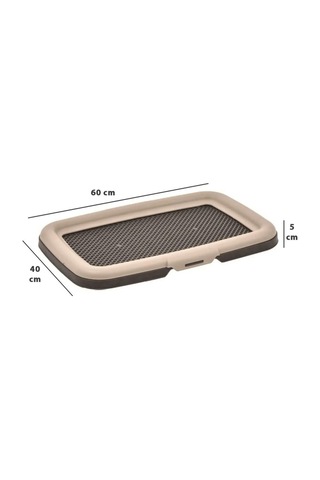 Pribor Akıllı Köpek Tuvaleti Elekli Bej-kahve Renkli 60x40x5 Cm
