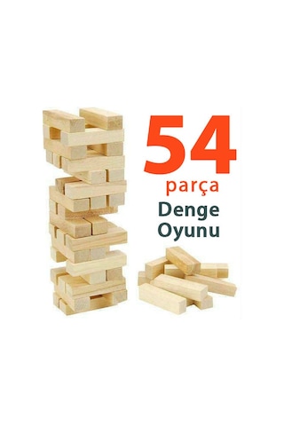 Çocuklar için Eğitici Denge Oyunu Ahşap Jenga