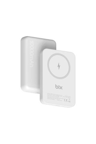 Bix PB112 10000 mAh 15 W Kablosuz Şarj Destekli Powerbank Beyaz