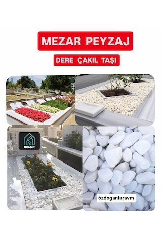 Mezar Peyzaj Dere Çakıl Taşı 2 Kg