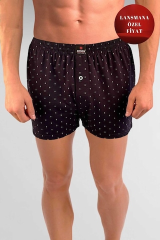 Erdem Lacivert Baskılı Desenli Penye Boxer 1400ykcp Lacivert