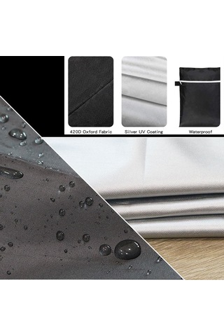 Jeemson 75x70 Cm 420d Oxford Bbq Mangal Koruması, Yağmur Ve Toz Koruyucu, Taşıma Kolu İle Dış Mekan Isıtıcı Kılıfı Siyah