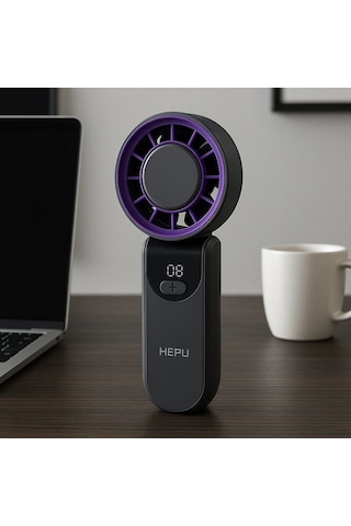 Hepu Hp-f18 Sessiz Çalışan Usb Şarjlı El Tipi Üfleme + Mini Fan