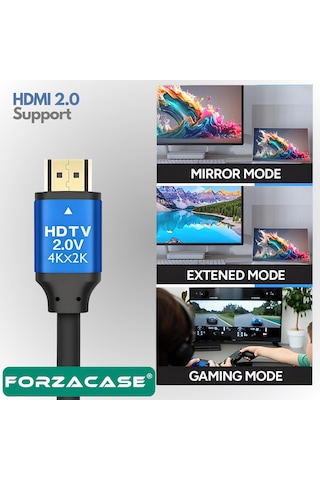 Forzacase Ultra Hd 4k Yüksek Hızlı Hdmı Kablosu 3 Metre - Fc1081