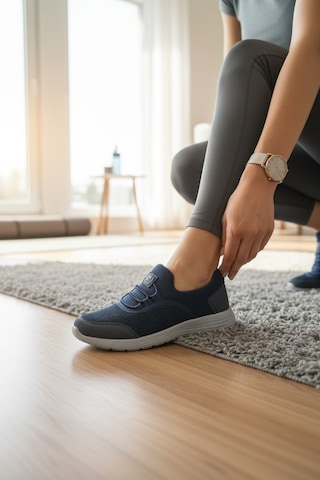 Enoch Kadın Esnek Tabanlı Günlük Spor Ayakkabı Slip-on Yürüyüş Sneaker Lacivert
