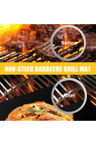 Jeemson 3'lü Siyah Cam Fiber Izole Izgara Minderi 40x33cm - Anti Yapışkan, Isı Dayanıklı, Taban Temizliği Kolay Çok Renkli