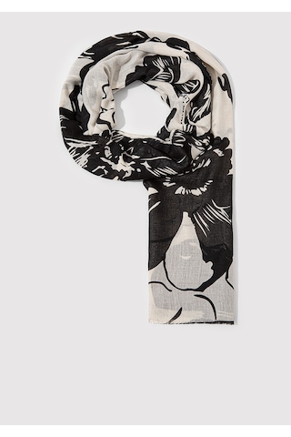 Mavi - Beyaz Şal 1913495-20454 Beyaz