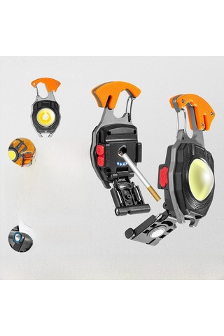 Maiyame Led Çalışma Lambası Anahtarlık - Usb Şarjlı, Sigara Ateşleyici, Taşınabilir Kamp Işığı - 800mah Güçlü Işık - W5147 Mavi Kutulu