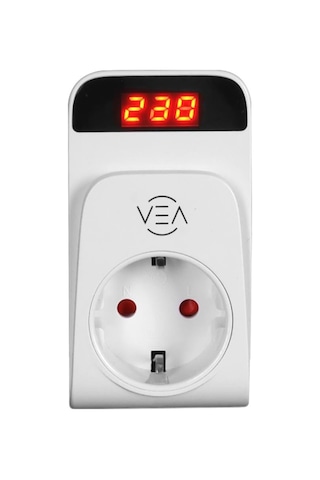Xtechnx Cihan25530 Vea Ve-25530 15a 3520w Tekli Dijital Göstergeli Akım Korumalı Priz Aşırı Yüksek Gerilim Kod:25530 1.5 M